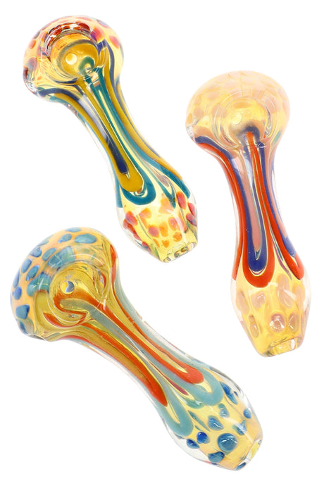 Color-Changing Squiggle Dot Spoon Pipe Dot Dash 4 inch alternate view