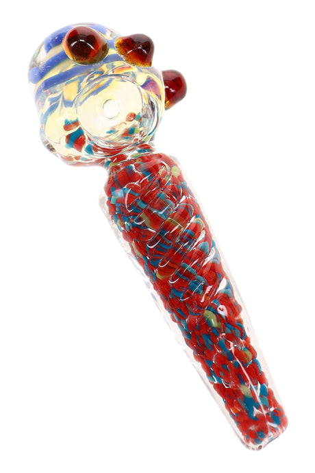 Color-Changing Confetti Frit Spoon Pipe Marble Pop 4.5 inch
