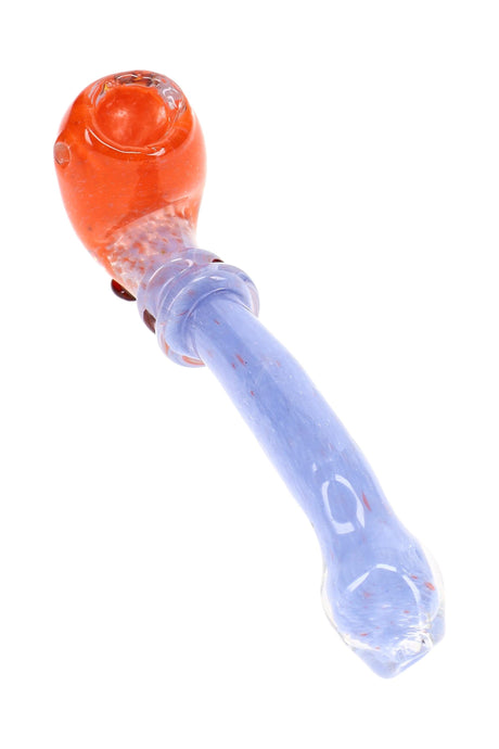 Two-Tone Frit Glass Sherlock Pipe Color Loop 6.5 inch