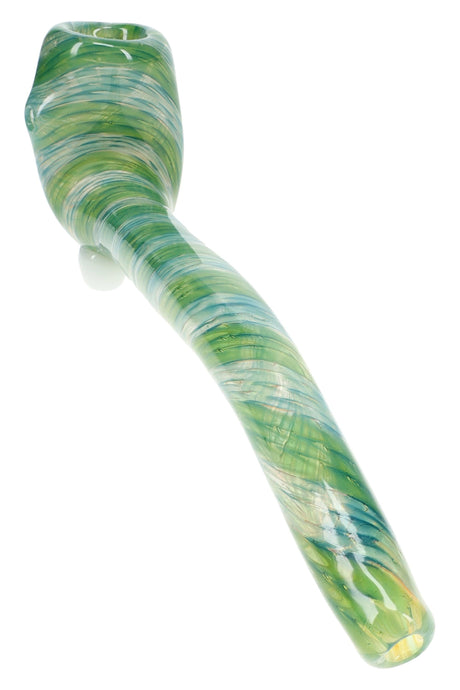 Reverse Swirl Color-Changing Glass Sherlock Pipe Orbit Twist 7.5 inch