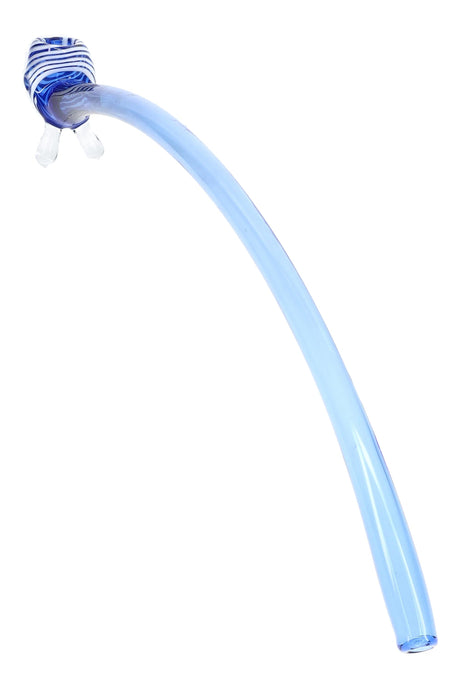 Long Colored Striped Glass Gandalf Pipe Wizard Wand 17 inch Light Blue