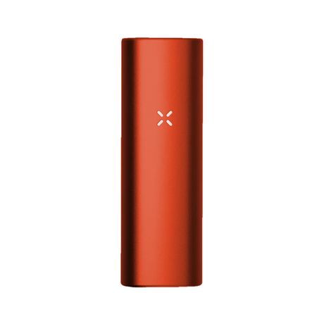 PAX Mini Dry Herb Vaporizer in Poppy - Front View, Compact and Portable Design with Steel Body