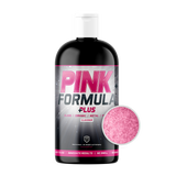 Pink Formula Plus 16oz abrasive cleaner bottle front view with product sample