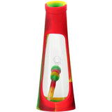 PILOT DIARY 8.6" Silicone-Glass Horn Bong w/ Colorful Sleeve & Glass Bowl