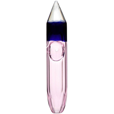 PILOT DIARY Elegant Crystal Hand Pipe 4.5" - Borosilicate Glass in Assorted Gem Colors