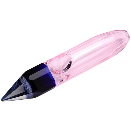 PILOT DIARY Elegant Crystal Hand Pipe 4.5" - Borosilicate Glass in Assorted Gem Colors