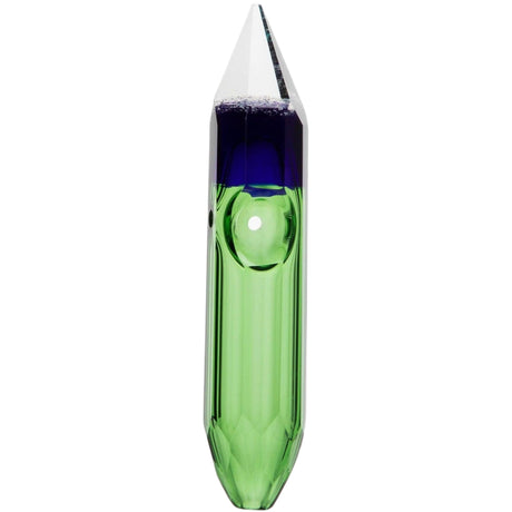 PILOT DIARY Elegant Crystal Hand Pipe 4.5" - Borosilicate Glass in Assorted Gem Colors