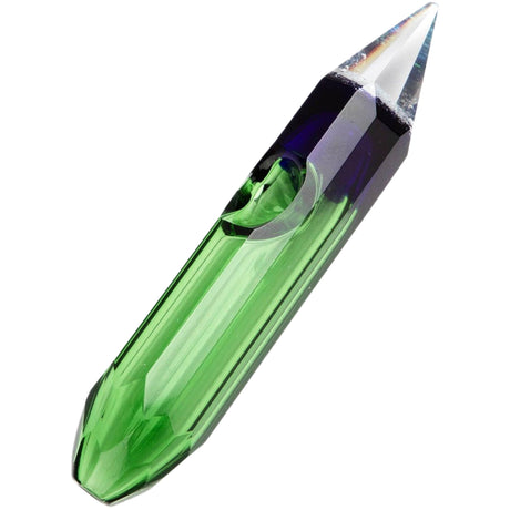 PILOT DIARY Elegant Crystal Hand Pipe 4.5" - Borosilicate Glass in Assorted Gem Colors