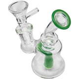PILOT DIARY Mini Dab Rig 4" - Compact Borosilicate Glass with 14mm Connection, Green