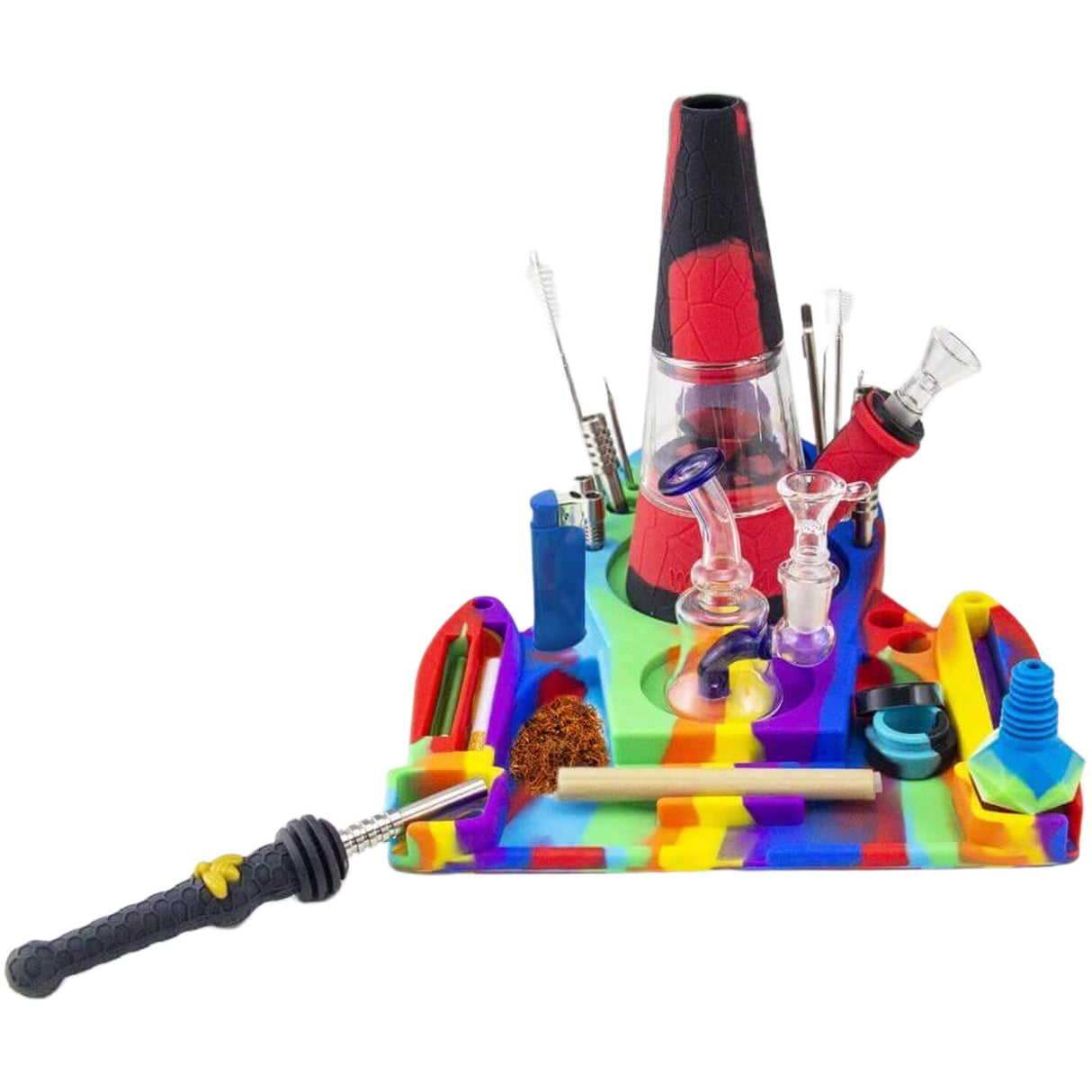 PILOT DIARY Multi-Compartment Silicone Dab Organizer Tray