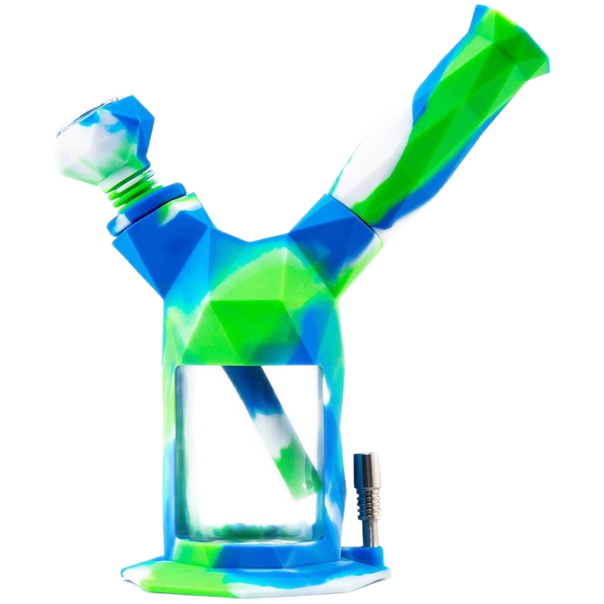 PILOT DIARY Waxmaid Gemini Versatile 2-IN-1 Silicone Waterpipe & Dab Rig