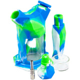 PILOT DIARY Waxmaid Gemini Versatile 2-IN-1 Silicone Waterpipe & Dab Rig
