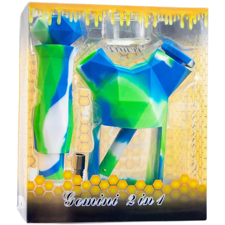 PILOT DIARY Waxmaid Gemini Versatile 2-IN-1 Silicone Waterpipe & Dab Rig