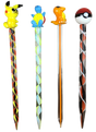 AFM Pokemon-themed glass dabbers with colored details, front view on white background