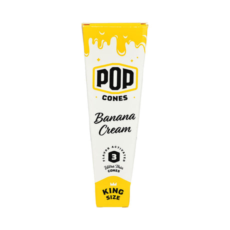 POP Cones Banana Cream Flavor King Size Rolling Papers Front View