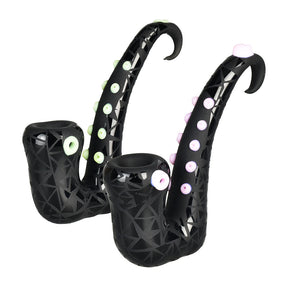Triangle Tentacle Sherlock Pipe - 4" in Varied Colors with Unique Design, Front View