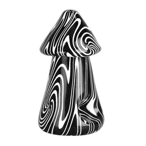 Amorphous Shroom Hand Pipe - 4.75" Borosilicate Glass - Front View on White Background