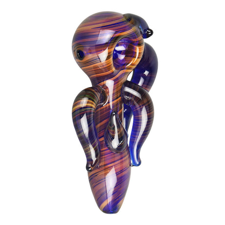 Amorphous Mud Creature Hand Pipe - 4.75" Borosilicate Glass Spoon Pipe Front View