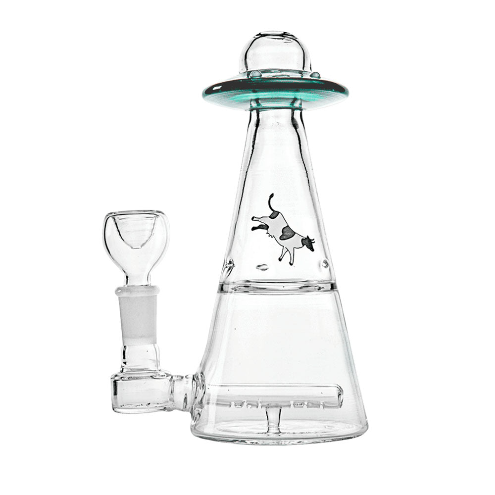 Hemper UFO Vortex Large Water Pipe with 14mm Colored Glass Bowl - Front View