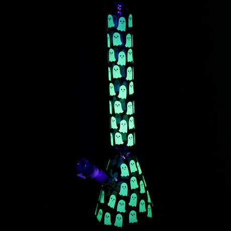 Ghostly Glow Beaker Water Pipe - 18" / 14mm F / Colors Vary