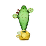 Prickly Pear Cactus Glass Hand Pipe - 5"