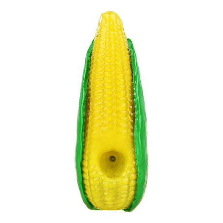 Borosilicate Corn On The Cob Glass Hand Pipe - 4.75" Top View
