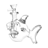 Ocean Authority 4" Glass Water Pipe - Clear Borosilicate - Side Angle