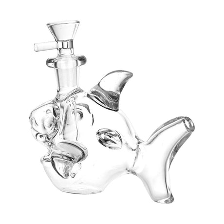 Ocean Authority 4" Glass Water Pipe - Clear Borosilicate - Side Angle