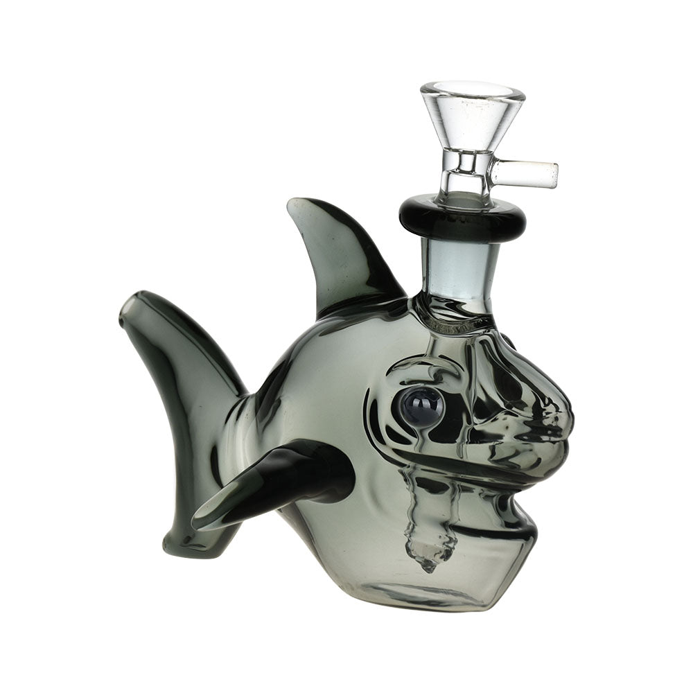 Ocean Authority Glass Water Pipe 4" - Fish Shaped Bong with 14mm Bowl - Side View