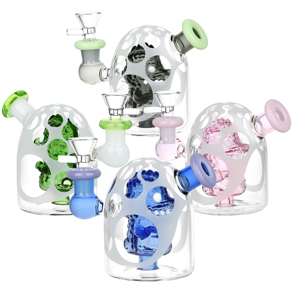 Dragon Glass 4" Mystical Dragon Egg Water Pipe with Novelty Percolator - Color Varies