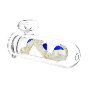 Floating Space Troup Glass Hand Pipe - 5.25" with Borosilicate Glass, Angled View