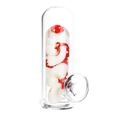 Shroom Party Glow In The Dark Glass Hand Pipe - 5.25"