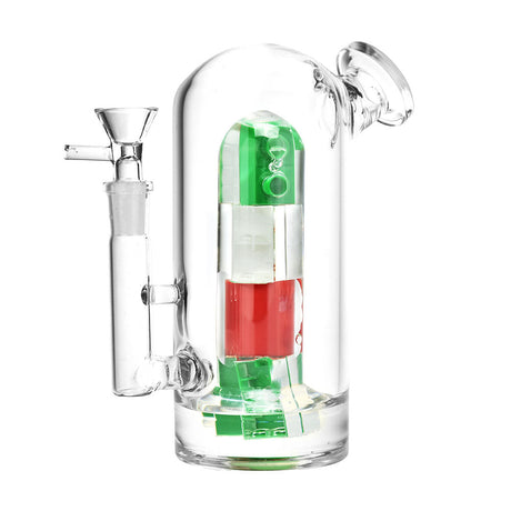 Buzz Builder Glass Water Pipe 7" with 14mm Female Joint, Front View on White Background