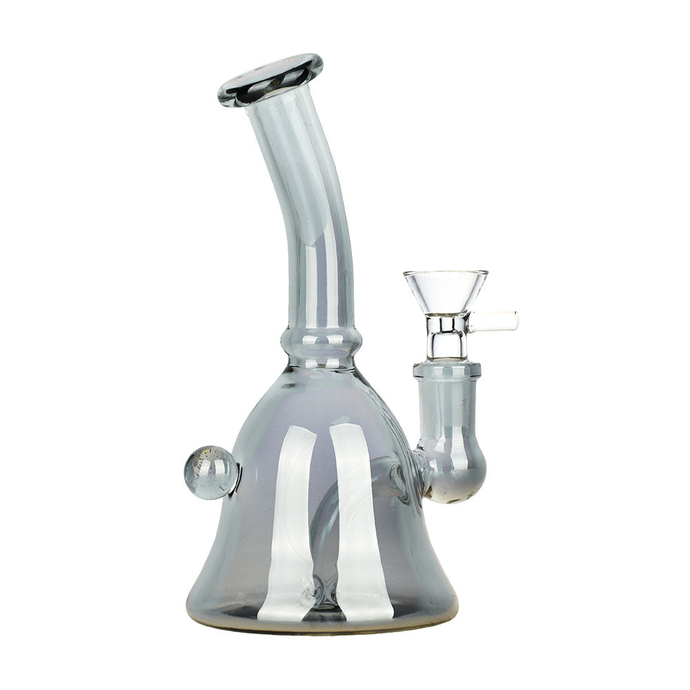 Ring That Bell Glass Water Pipe, 6.25" tall with 14mm Female Joint, Borosilicate, Front View