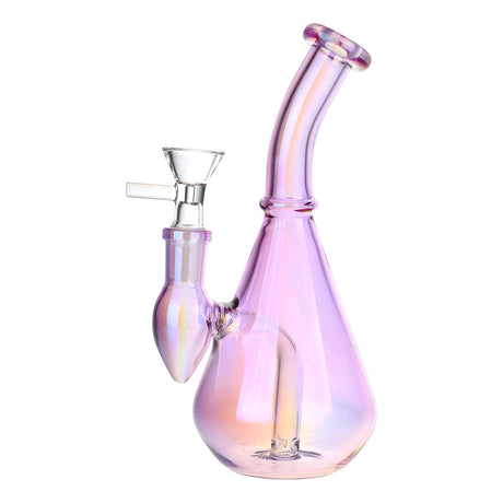 Aura Vibe Electroplated Glass Vase Water Pipe - 7" Front View - 14mm Female Joint
