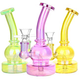 Mini Epiphany Electroplated Glass Water Pipe - 6.5" / 14mm F / Colors Vary