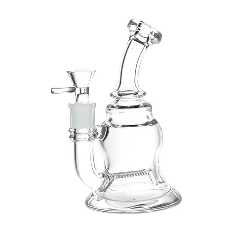 Purity Hourglass Glass Water Pipe - 6.75" 14mm Female Joint - Clear Borosilicate Glass