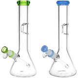 Fresh Press Beaker Glass Water Pipe - 11.75" / 14mm F / Colors Vary