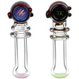 Rings of Delight Honeycomb Spoon Pipes, 4.75" with Colorful Glass Detail, Front View