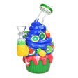 Colorful Fruitastic Cupcake Water Pipe with vibrant fruit designs, front view on white background