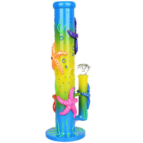 Starfish Glow in the Dark Water Pipe - Front View with Colorful Design