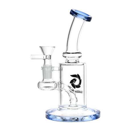 Glass House Bent Neck Glass Water Pipe - 6.75" / 14mm F / Colors Vary