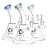Glass House Bent Neck Glass Dab Rig - 6.75" / 14mm F / Colors Vary