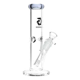 Glasshouse Pinched Straight Tube Waterpipe, 7.75" tall, 14mm Female Joint, Front View