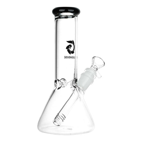 Glass House Pinched Beaker Glass Water Pipe - 7.75" / 14mm F / Colors Vary