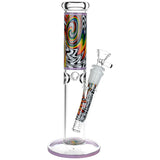 Lofty Visions Straight Tube Glass Water Pipe - 10" / 14mm F / Colors Vary