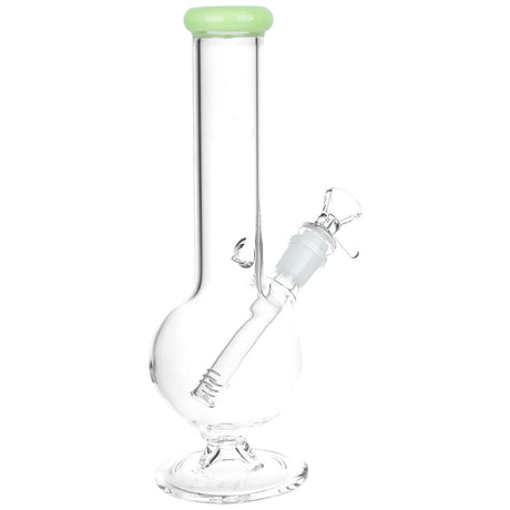Spherical Splendor Water Pipe with Round Bottom and 14mm Female Joint, Front View on White Background
