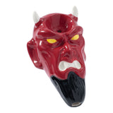 Wacky Bowlz Devil Ceramic Hand Pipe - 3.5" Front View on White Background