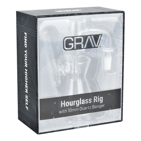 GRAV Hourglass Pocket Dab Rig 4" - Compact & Splashproof w/ Quartz Banger