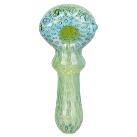 Glass House 3.75" Translucent Spoon Pipe, Assorted Colors, Front View on White Background